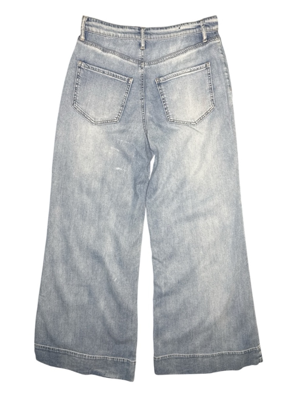 DO Dee Ocleppo Tabitha High Rise Wide Leg Jeans Light Wash 6 - Picture 3 of 12